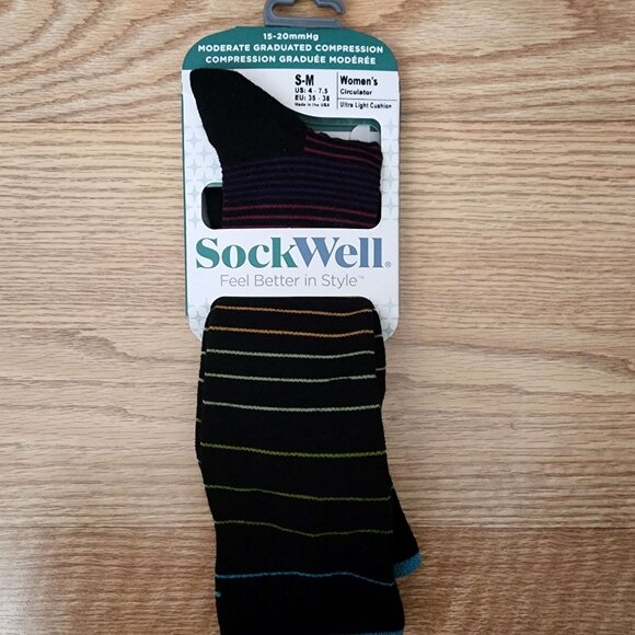 SockWell NWT Compression Socks Circulator Design - Picture 1 of 4